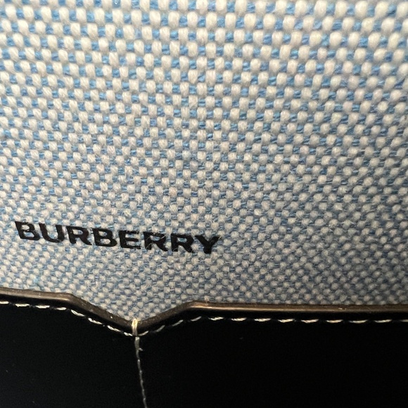 Burberry Leather and Canvas Tote Bag with Leather Strap - Picture 5 of 13